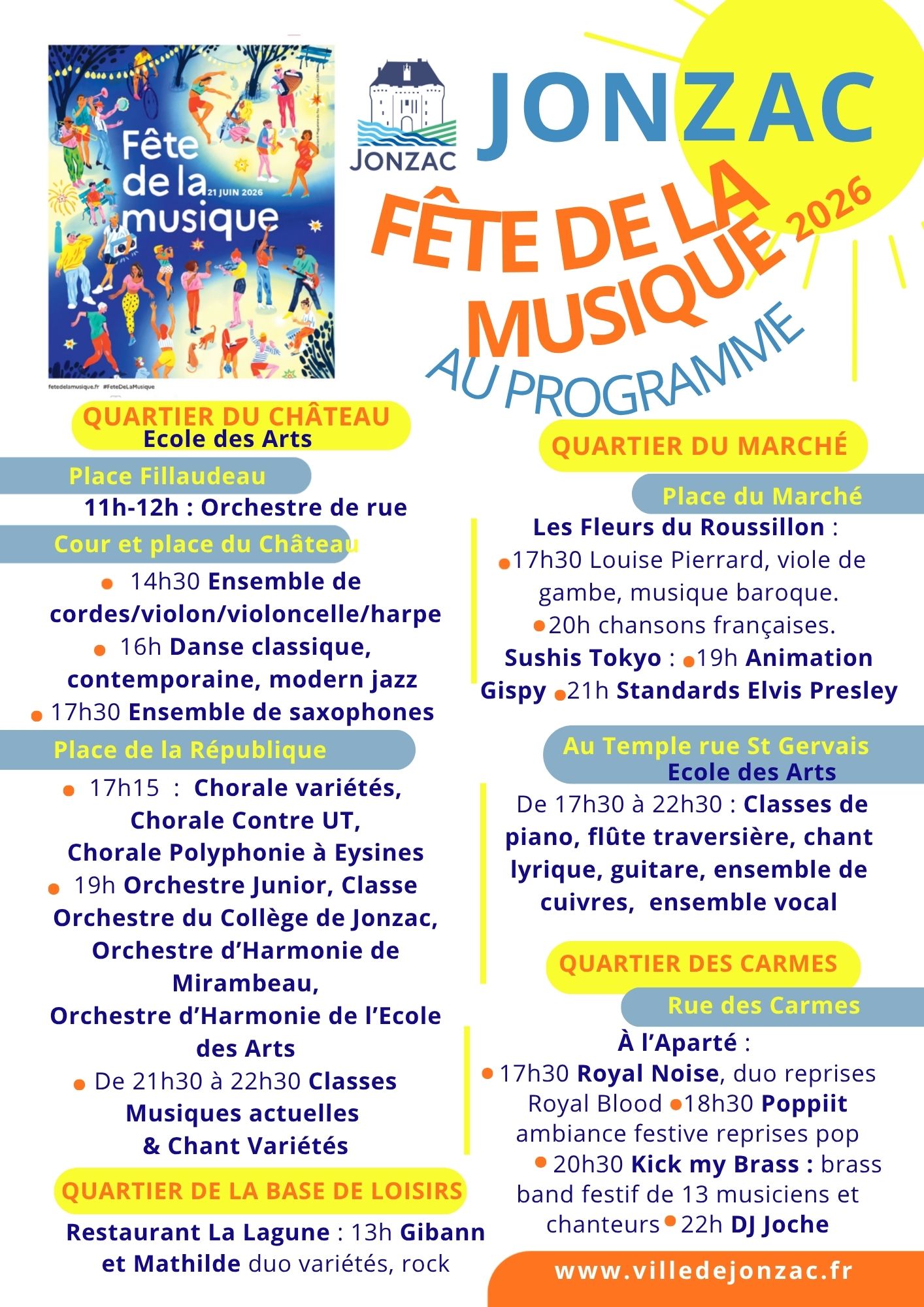 Affiche Jonzac Fête Musique